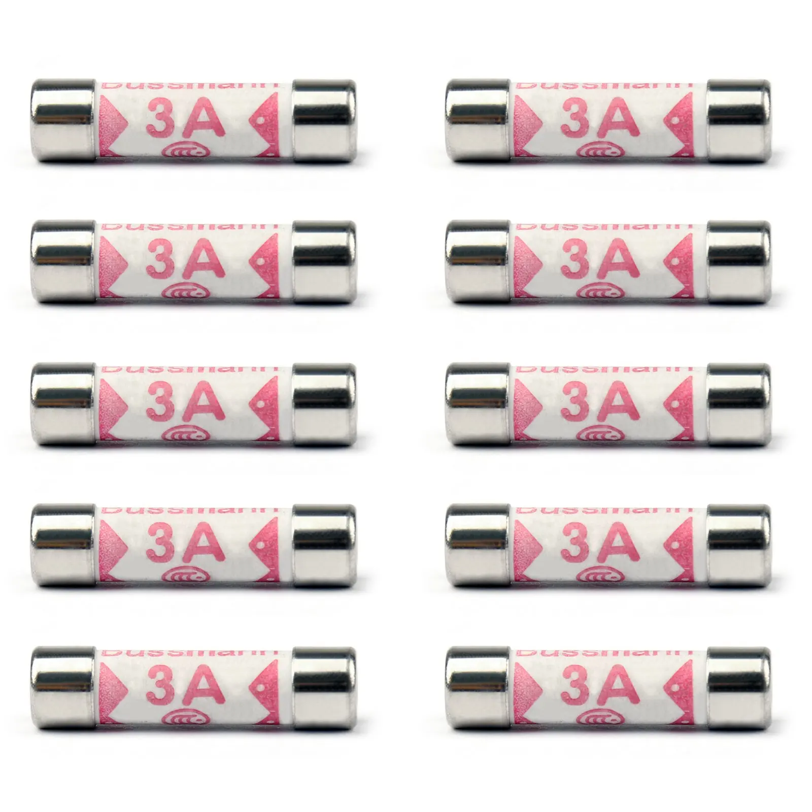 10Pcs BS1362 Ceramics Fuse Tube Cylindrical Fast Blow Fuse 6x25mm 250V//5A US
