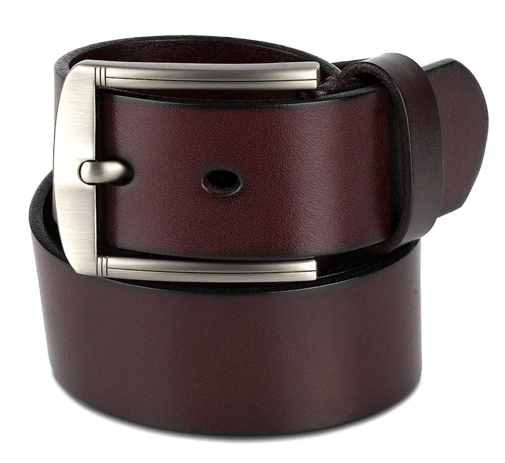 Pure Leather Belts For Men Removable Double Single Flat Buckle High