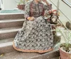 indian woman printed cotton block printed new tribal print dress vintage dress