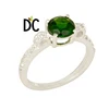White Topaz Chrome Diopside Gemstone Ring Solitaire Sterling Silver Engagement Ring Jewelry Manufacturer
