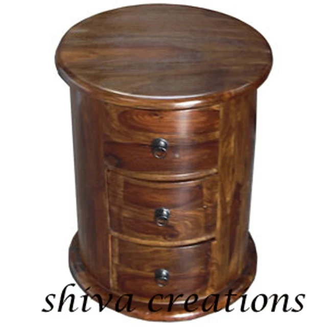 Sheesham Wood Drum Chest