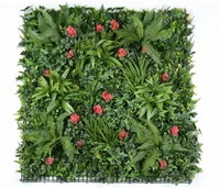 

100*100cm ultraviolet-proof vertical green wall module, artificial green wall panels system, green hedge wall artificial