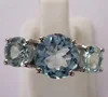Three Stone Gemstone Ring in 925 Sterling Silver at best price