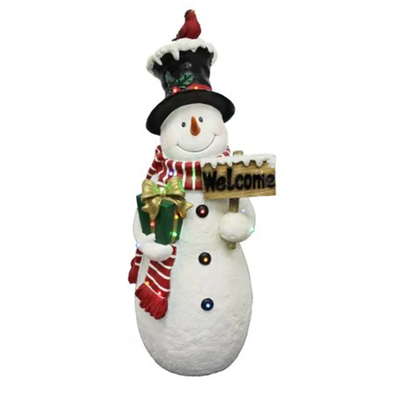 Outdoor Large Resin Christmas Sculpture Fiberglass Snowman Statue - Buy ...