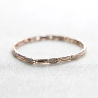 

Delicate Rhinestone Tennis Bracelet Women Jewelry 18K Gold Plated Alloy Top Quality Bracelet for Wholesale