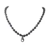 Hematite Beads Diamond Clasp Necklace Jewelry