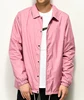Custom Logo Printed Pink Coaches Jackets Screen Printed Coaches Jackets Whole Sale Jackets