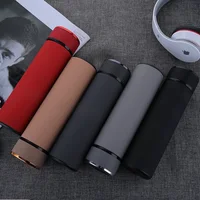 

Double Wall Business Matte Thermos Leather Insulated Drinking Water Thermos