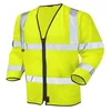 Apparel Surveyor Breathable Pockets Hi Vis Vest Mesh Safety Work wear long sleeve reflective safety