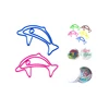 PET wire material dolphin paper clips,fish shape paper clips