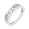 925 Sterling Silver round Cubic zirconia Seven Stone ring Anniversary Ring Gift For Her & HIm