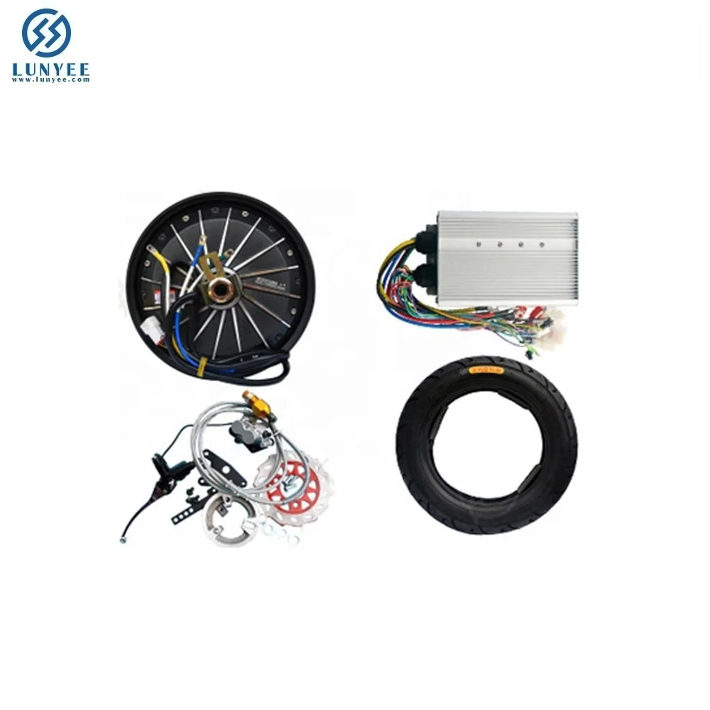 16" 18" 48v 60v 72v 1000w Hub Motor Kit For Electric Motorcycle DIY With Controller and Hydraulic Disc Brake System