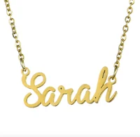 

custom DIY own design Dubai arabic 18k gold plate jewelry letter personalized name choker necklace