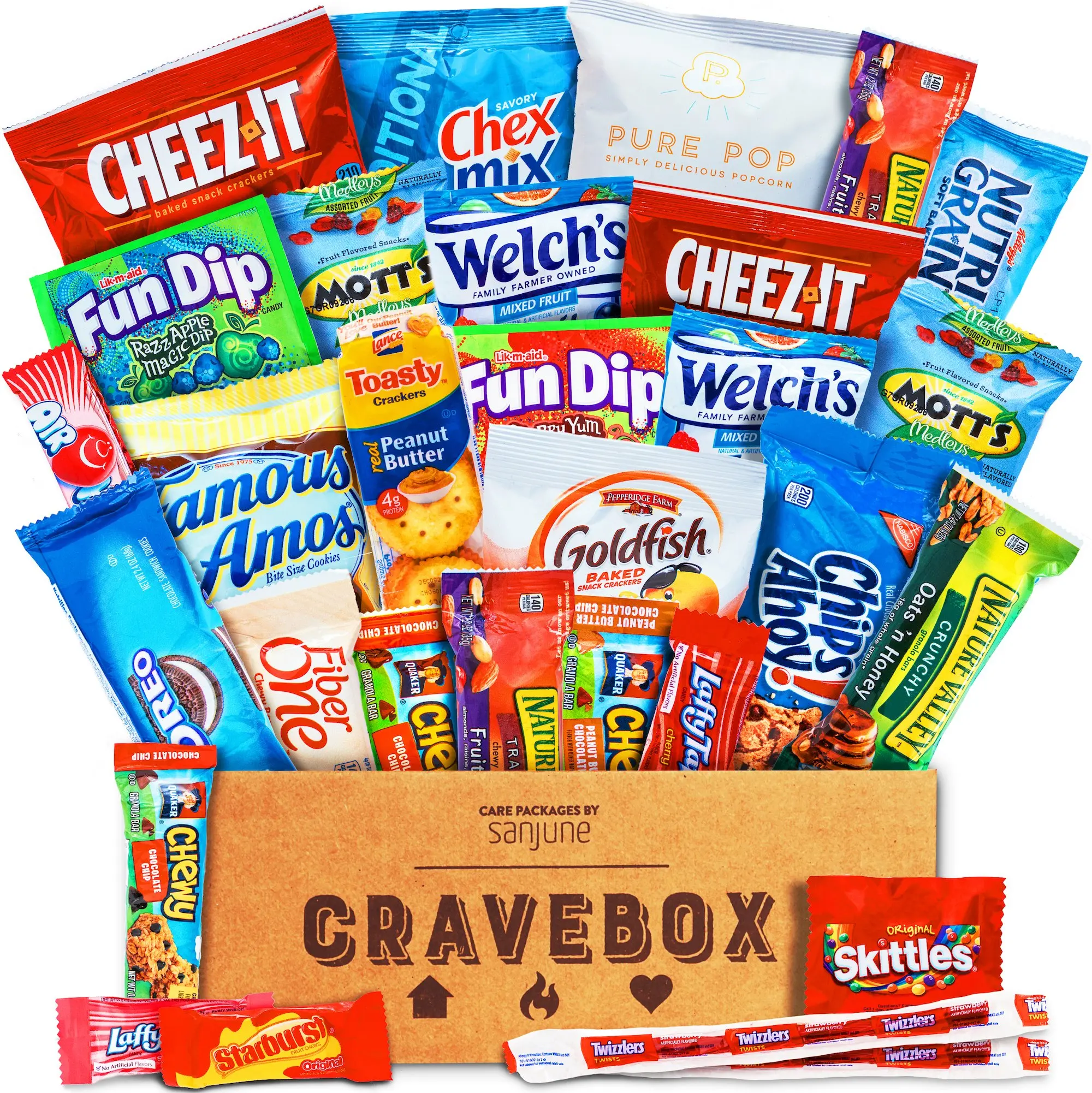 Many 30. Snacks Candy Chips. Box Chips. Snack Box PNG. Assorted snacks. PNG.