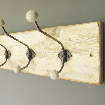 3 Wooden Coat Hangers Wall Mounted Ceiling Vintage Coat Hook With Ceramic Knobs Buy Heavy Duty Coat Hangers Wall Mounted Coat Rack Coat Hook Metal