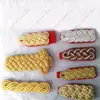 Gold and red military forces shoulder boards for all rank
