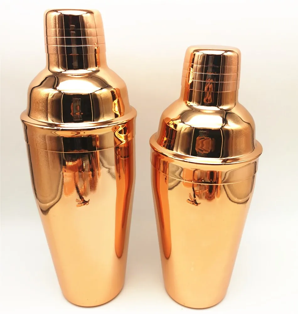 High Quality Unique Rose Gold 550ml 750ml Stainless Steel Bartender