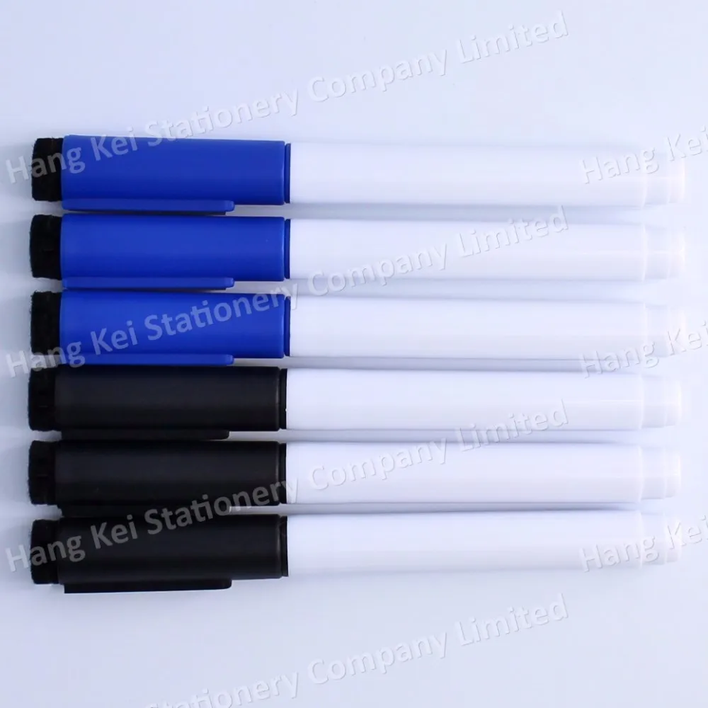 Easy wipe dry erase colored ink promotional whiteboard marker with clip