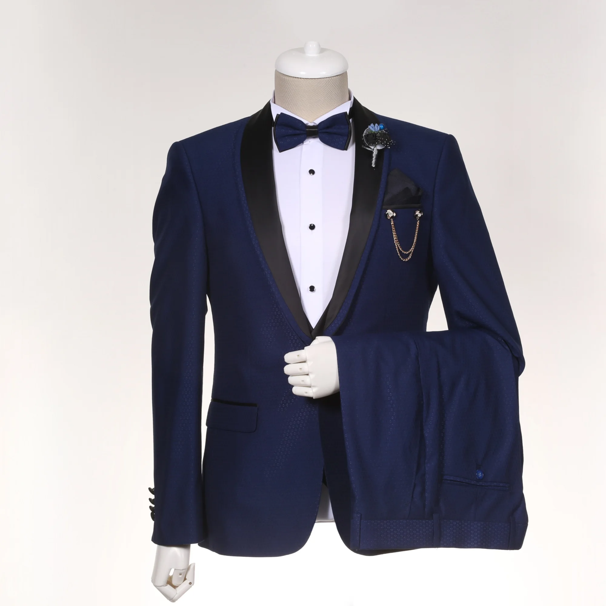 
High quality tuxedo formal black two botton suit for men 