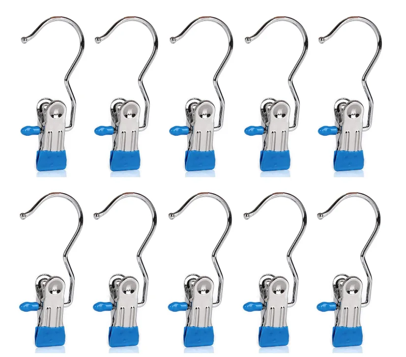 Set Of 10 Single Clips Laundry Hooks Pins Boot Hanger Clips - Buy Boot ...