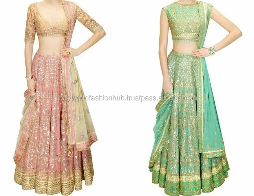 gota patti bridal lehenga price