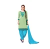 Light Green Glaze Cotton Patiyala Suit