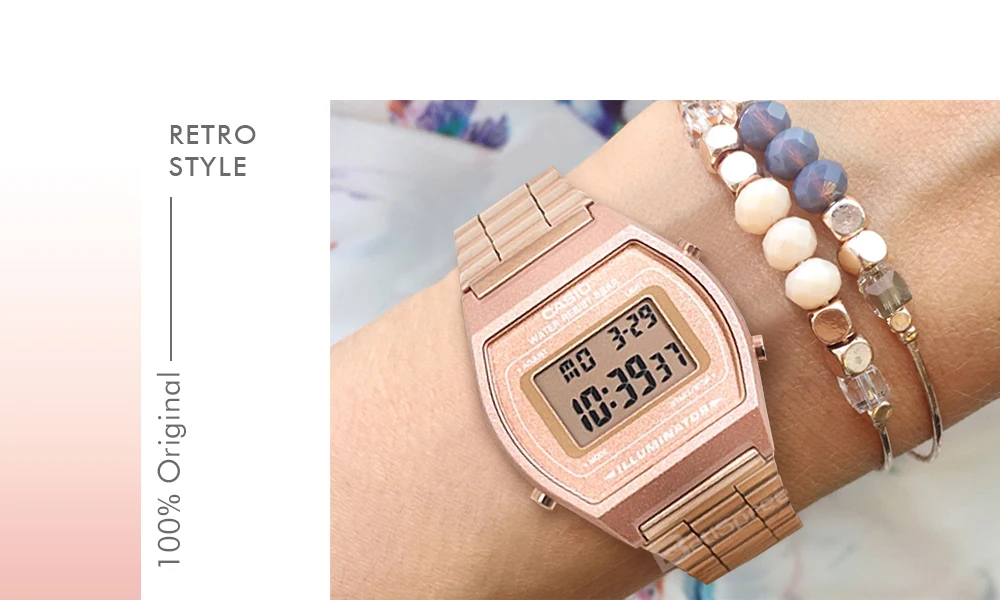 Authentic Casio Watch Casio Vintage B640wc Series Rose Gold Stainless Steel Bracelet Watch Buy B640wc 5a Rose Gold Casio Watch Product On Alibaba Com