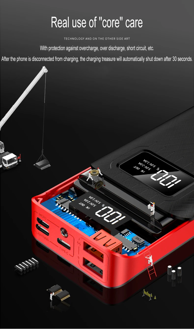 2020 hot LOGO KD-261 Mini 10000mAh 3 Inputs & 2 Outputs Mobile Charger High Quality Free LOGO Customized Power Bank - ANKUX.COM