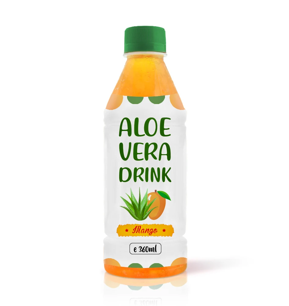 tropical aloe vera drink with orange juice 350ml pet bottled