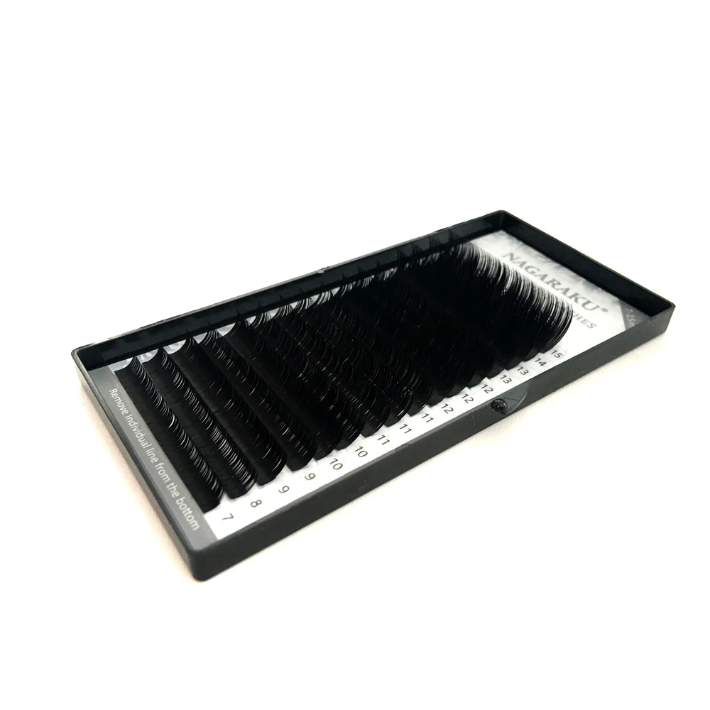 

Private Label Professional 100% Hand Made Individual Eyelash Extension 8-15 mm Black Individual Eyelashes Wholesale 2018, Color