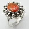 925 Sterling Silver Rare SPONGE CORAL Collectible Rings Size 5 Girls' Jewelry Fashon Online Overseas Jewelry Wholesalers