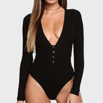 black cotton bodysuit