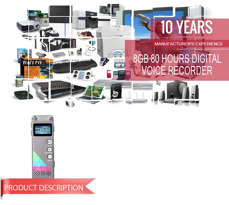 8gb 80 Hours Digital Voice Recorder - Buy Voice Recorder,Digital Voice