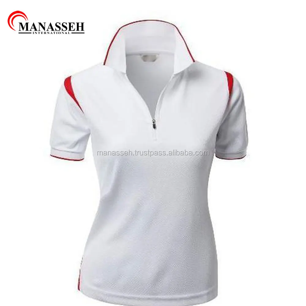 women's black cotton polo shirt