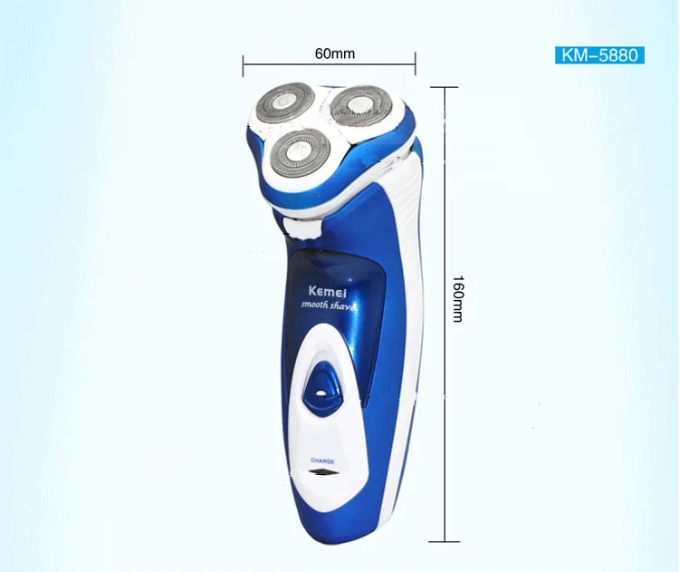 Kemei Hot Sale Km5880 Rotary 3 Head Electric Shavers For Men Wholesale