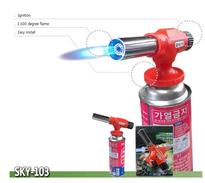 Blow Gas Torch Model Sky 103 1 300 Degree Flame Piezo Ignition Blister Pack Made In Korea Buy Butane Gas Torch Camping Gas Torch Mini Gas Torch Product On Alibaba Com