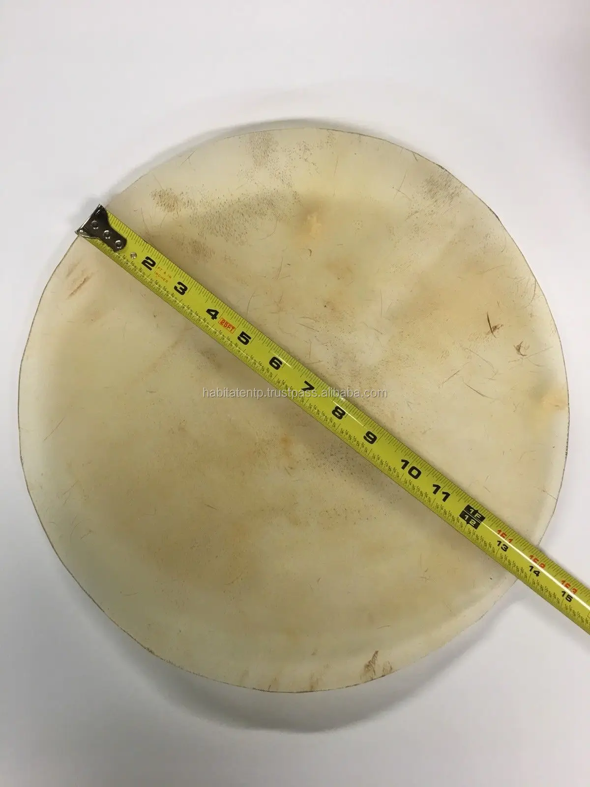 Natural Calf Skin Replacement Drum Head 14" Cuero Natural Para/for