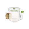 Round Vacuum Salad Food Container Plastic Storage