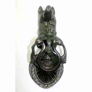 Antique Brass Wolf Door Knocker Antique Brass Wolf Door Knocker