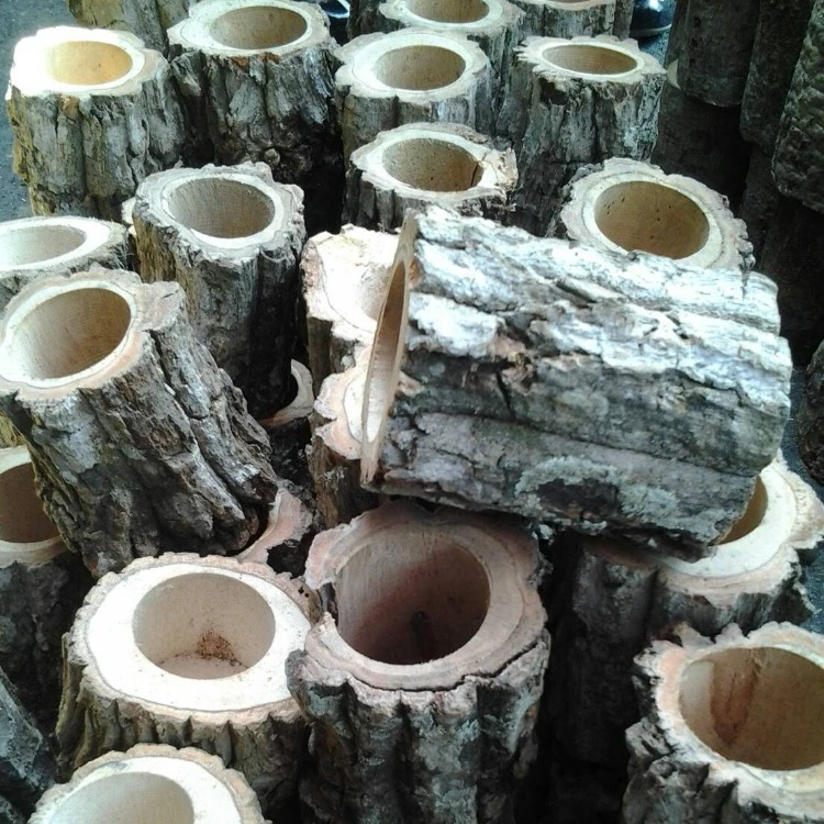 
Hallow natural wood decoration vase pot planter 