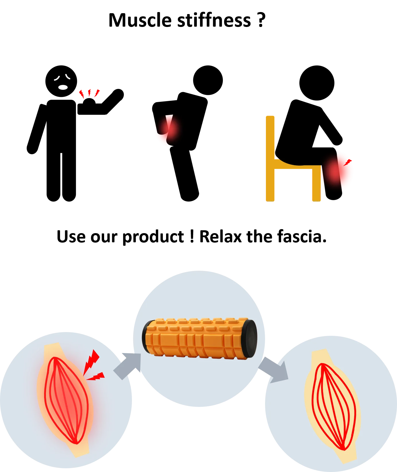 high quality taiwan fitness round foam roller for deep tissue