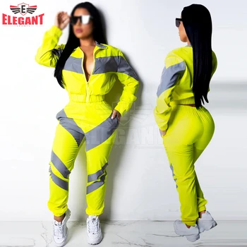 yellow jogger suit