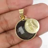 Valentine Day Gift !! Grace Green Amethyst Hydro Alphabet 'N' Charm 18k Gold Plated,Bezel Setting Jewelry Charm Pendant SIPN1161