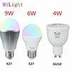 Smart bulbs Dimmable 2.4G led spot lamp 85-265V Mi Light Dimmable 110V 220V RGB+CCT E27 GU10 4W 5W 6W 9W 12W Smart LED Bulb