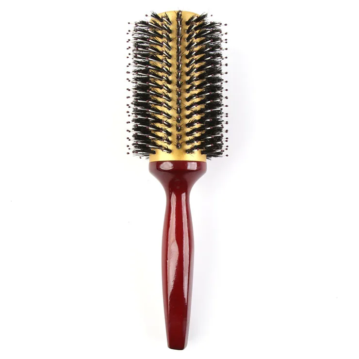 Professional Wood Large Round Hair Brush With Mixed Bristle - Buy Round ...