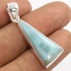 Natural LARIMAR Fancy Gemstone 925 Sterling Silver Delicate Pendant ! Best Gift