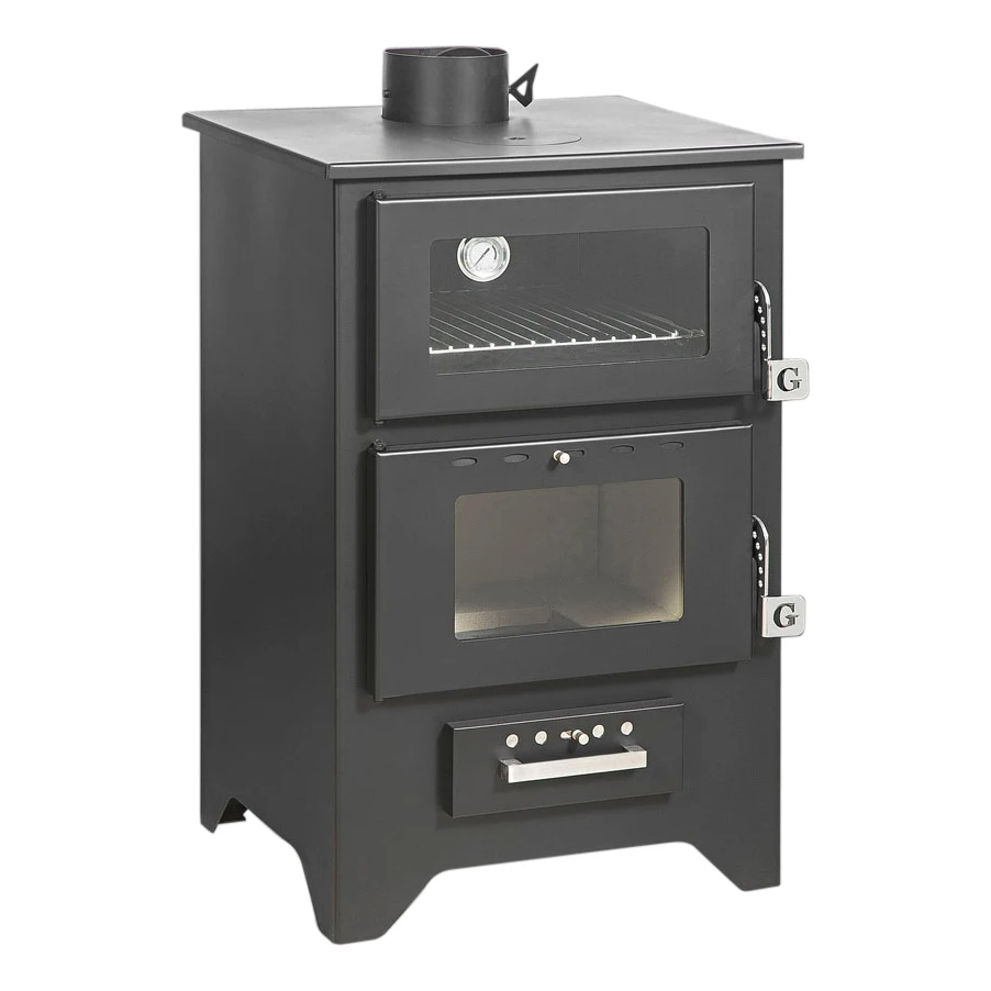 
14,8 kW European Quality Wood Burning Stove with Oven | 80% Efficiency (Gekas Stoves - MG 450) 