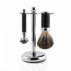 VIORY SET shaving brush shave stand and DE multi color safety razor metal men shaving set for men shave