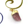 Natural Rough Ruby Pendent 24k Gold Plated Pendant Jewelry Wholesale Jewelry India