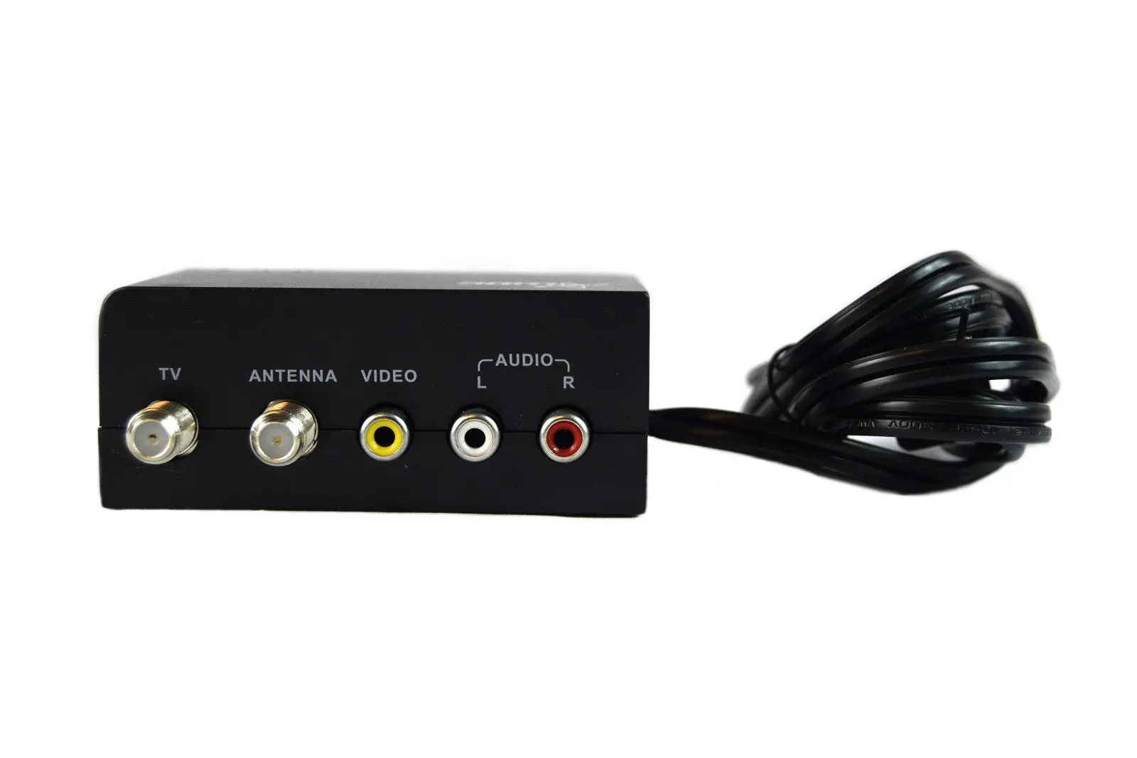 2 Pack Mini RF Modulator TV Switch Audio Video RCA Ant Input to F Type Coax